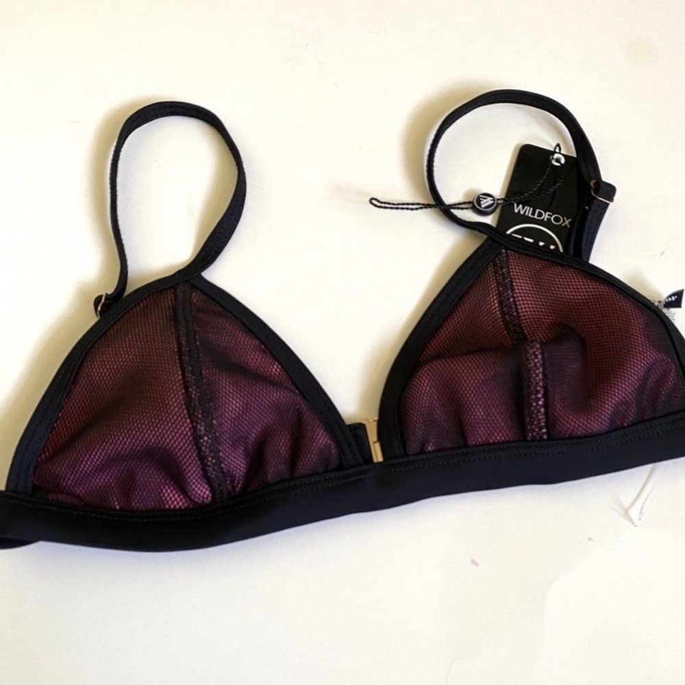 NWT Neon Wildfox Sporty Triangle Bikini Top